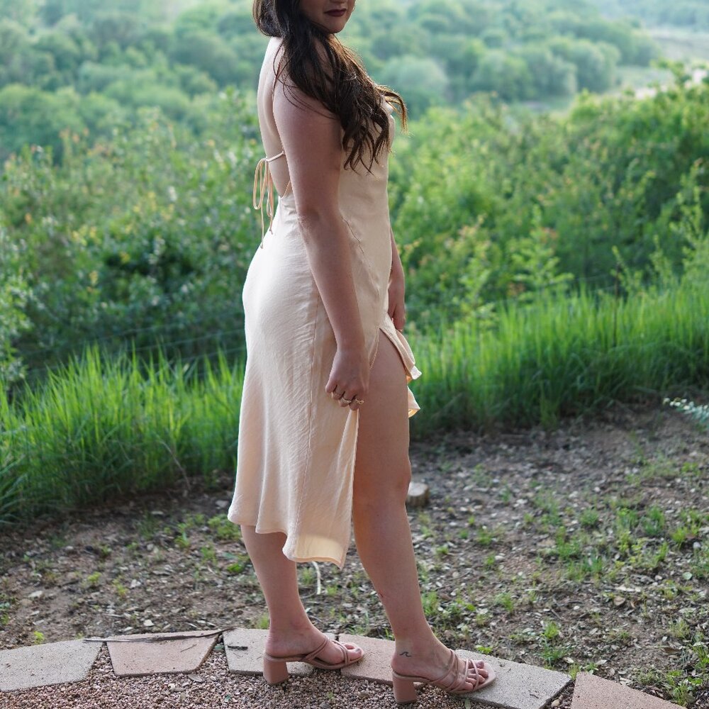Peach Midi Dress